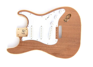 ST Style Sapele Top -  DIY Electric Guitar Kit